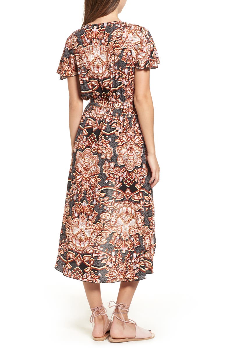 Love, Fire Surplice Maxi Romper, Alternate, color, 