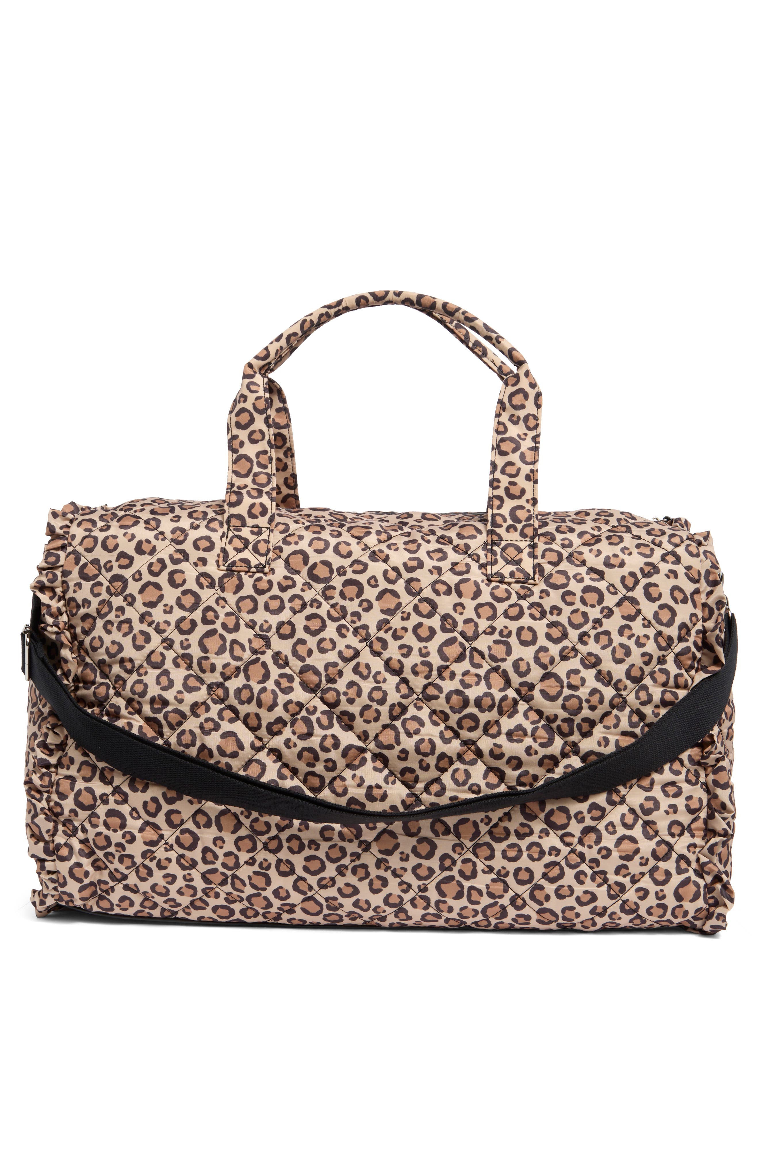 Madden Girl Kids' Quilted Duffle Bag, Alternate, color, Leopard