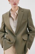 MANGO Americana Lisa One-Button Blazer