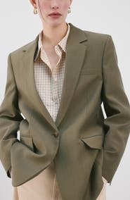 MANGO Americana Lisa One-Button Blazer