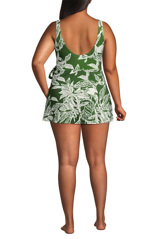 Lands' End Side Tie Mini Swim Dress Swimsuit
