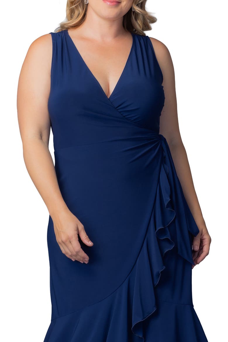 Laguna Sleeveless Wrap Dress, Alternate, color, NOUVEAU NAVY