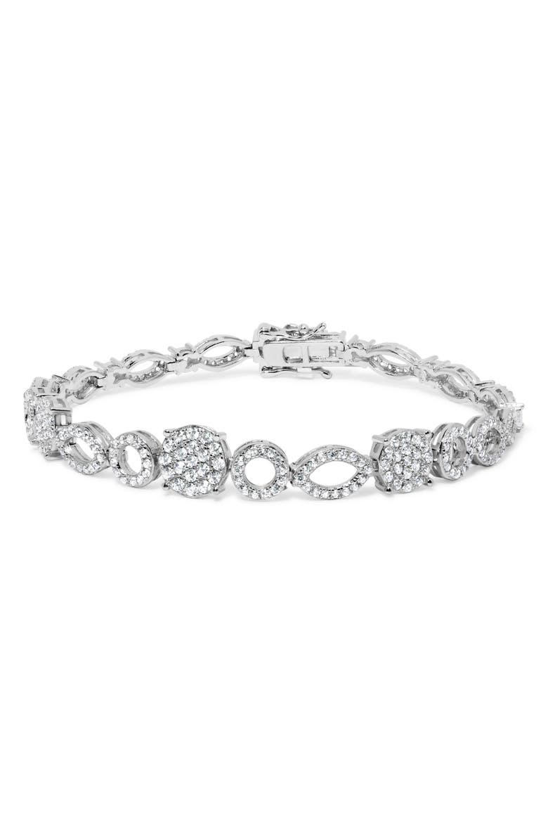 10K White Gold 3.00 Cttw Diamond Link Bracelet, Main, color, White Gold