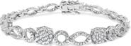 Haus of Brilliance 10K White Gold 3.00 Cttw Diamond Link Bracelet