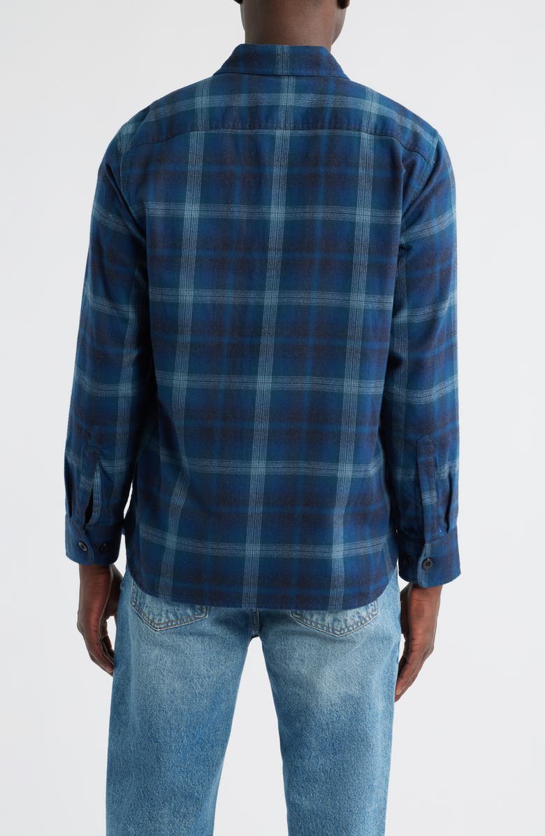 Pendleton Burnside Plaid Flannel Button-Up Shirt, Alternate, color, Denim Plaid