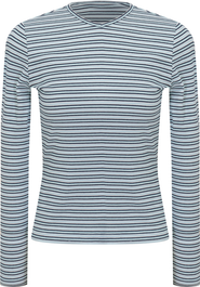 Dot Dolman V-Neck Striped Long Sleeve Tee