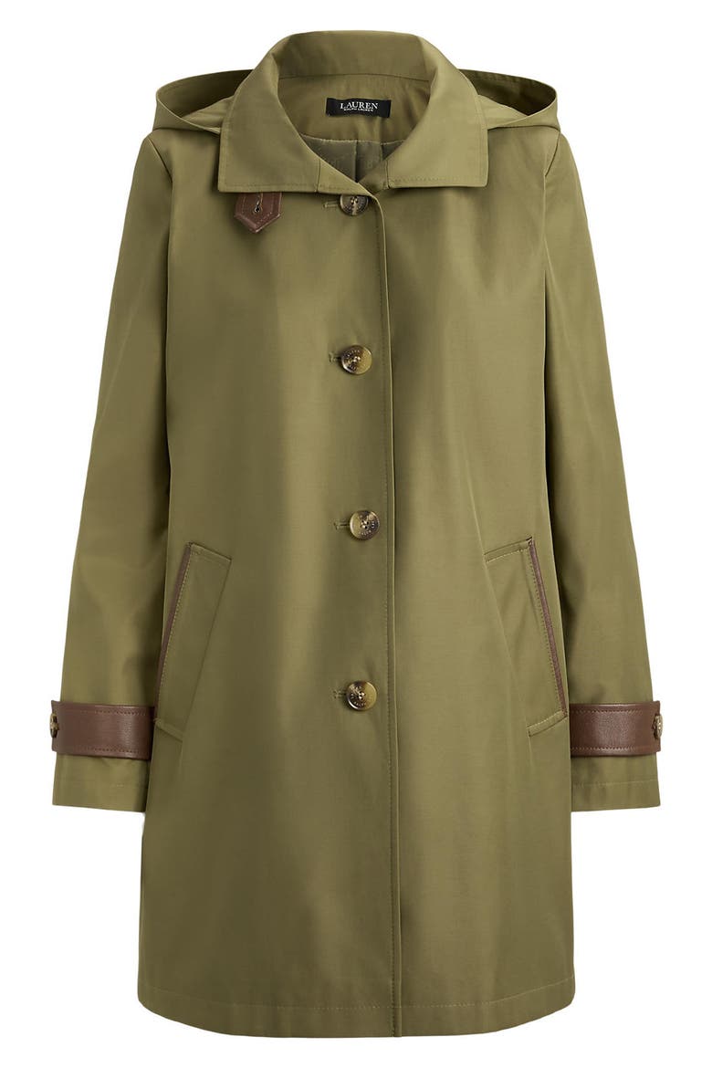 Hooded Cotton Blend Coat, Alternate, color, LIGHT AGAVE