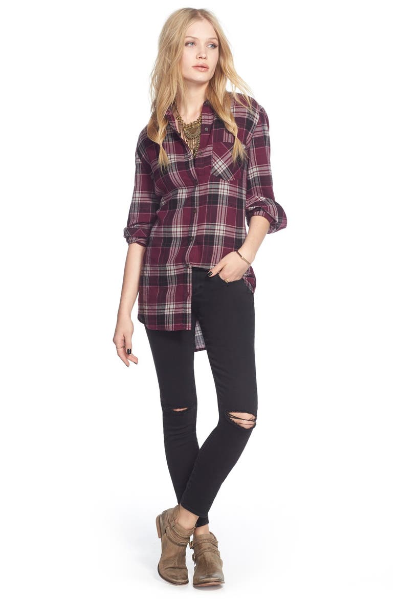 'Sarah' Distressed Skinny Jeans, Alternate, color, BLACK CAT