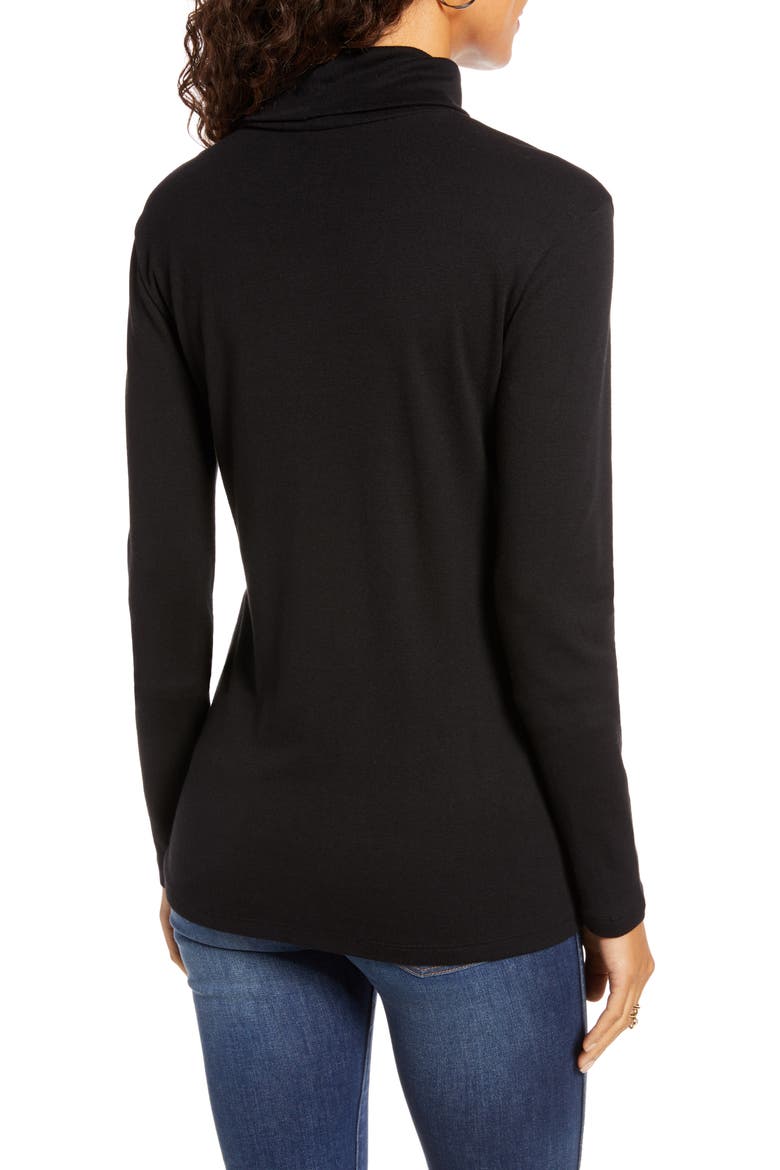 Knit Turtleneck Top, Alternate, color, BLACK