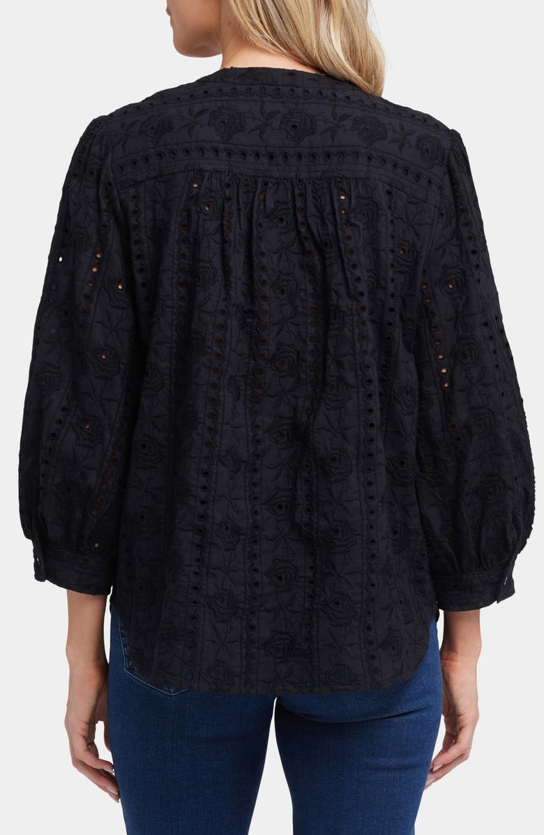 NYDJ Bonnie Embroidered Eyelet Top, Alternate, color,