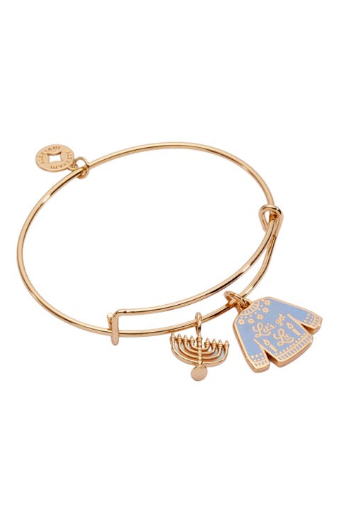 Hanukkah 'Let's get Lit" Ugly Sweater Bangle Bracelet