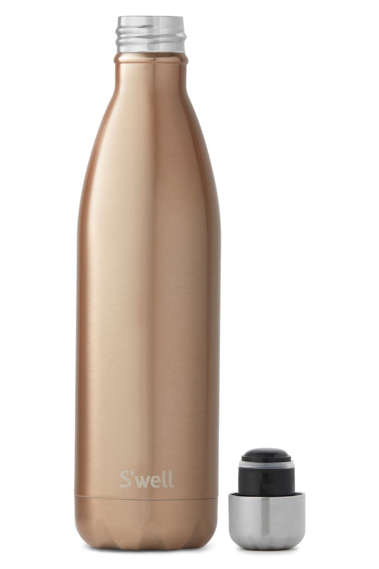 Pyrite Collection Water Bottle, Alternate, color, GOLD