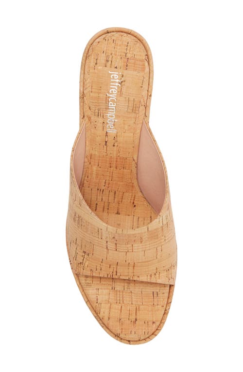 Jeffrey Campbell Enriched Platform Slide Sandal In Cork
