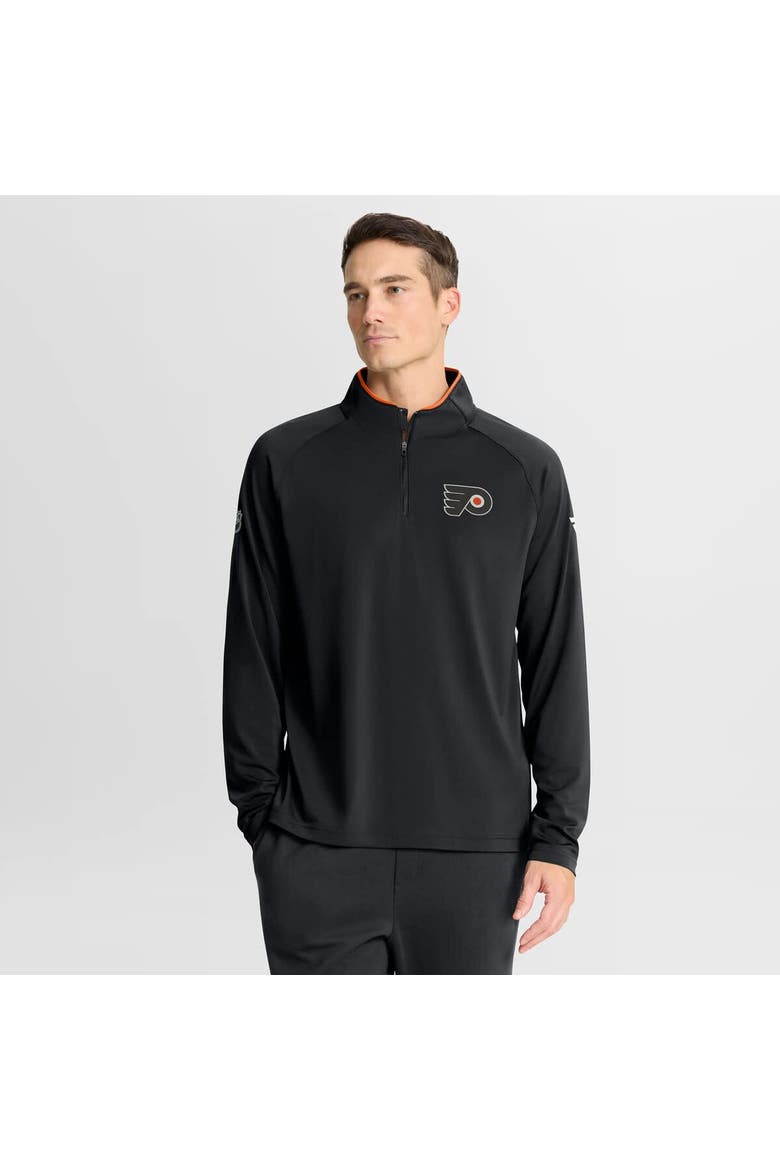 Men's Fanatics Black Philadelphia Flyers Authentic Pro Rink Training Quarter-Zip Pullover, Main, color, Black