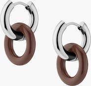 Aurate Maroon Bold Connection Earrings
