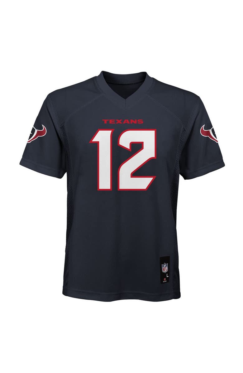 Outerstuff Youth Nico Collins Navy Houston Texans Replica Player Jersey, Alternate, color, Navy