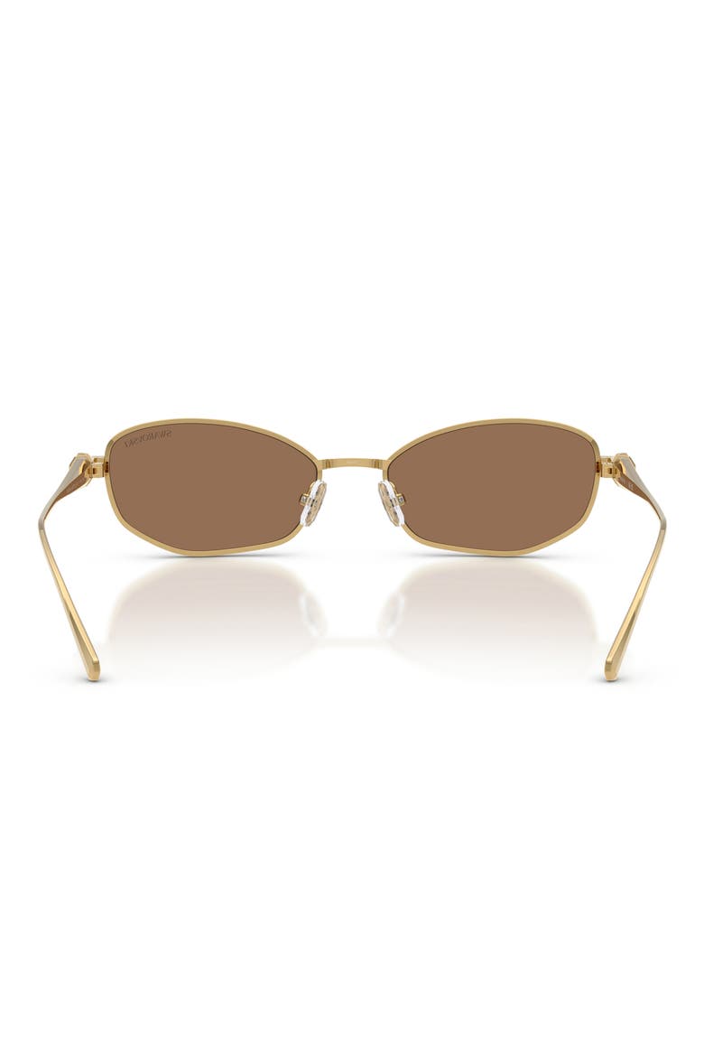 55mm Pillow Sunglasses, Alternate, color, GOLD / DARK BROWN