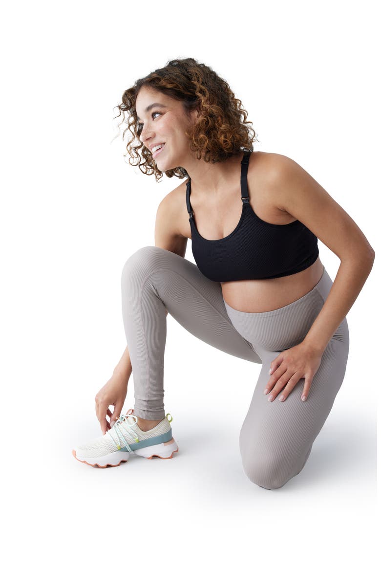 Ribbed Maternity Leggings, Alternate, color, PUTTY