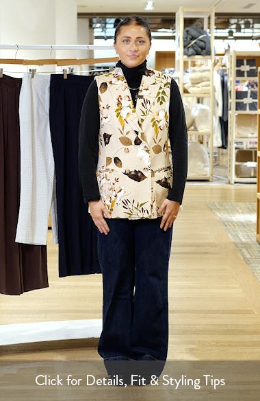 Tahari ASL Foliage Print Vest (Women) | Nordstrom