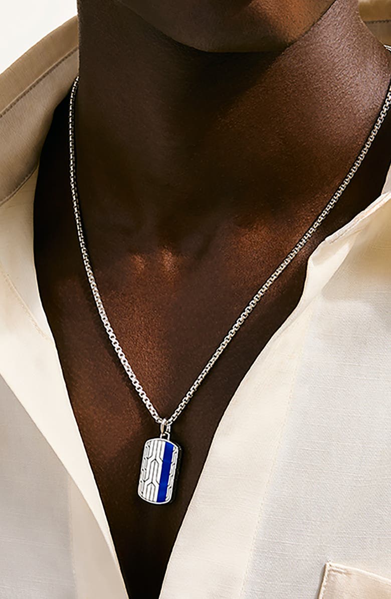 John Hardy Icon 50 Pendant Necklace, Alternate, color, Lapis Lazuli