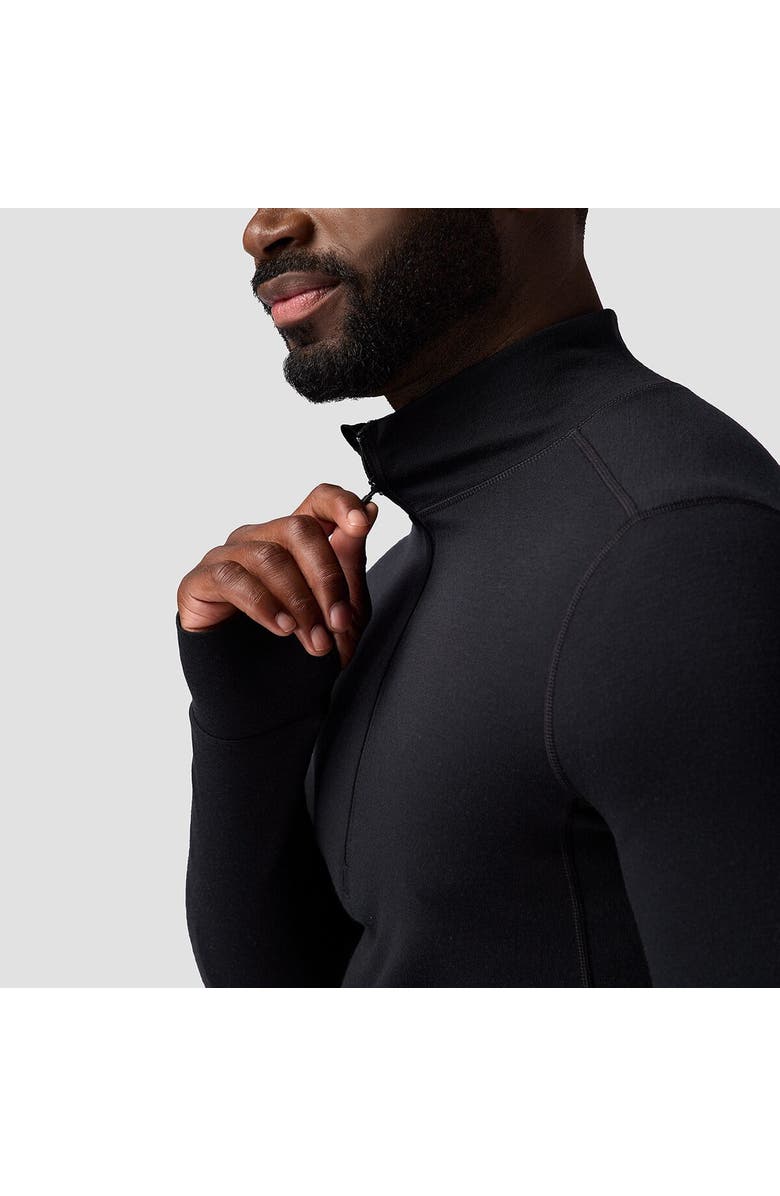 Backcountry Cedars Rws Merino Mid-Wt Baselayer 1/4-Zip Top - Men's, Alternate, color, Black