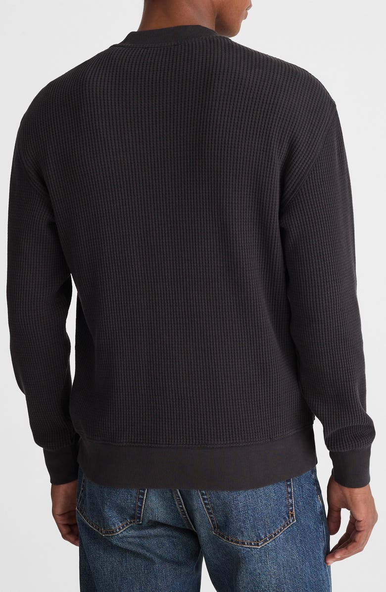 Madewell Waffle Sweatshirt, Alternate, color, Licorice