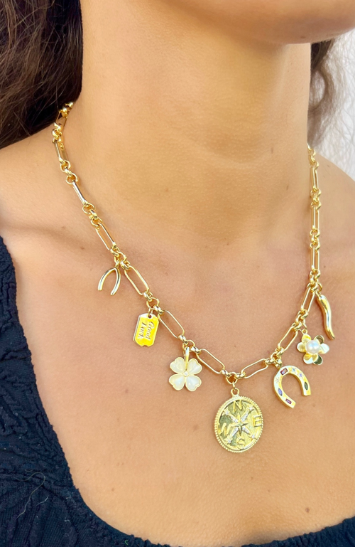 Holst + Lee Holst+lee Charm Necklace In Gold