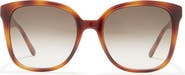 FERRAGAMO 56mm Square Sunglasses