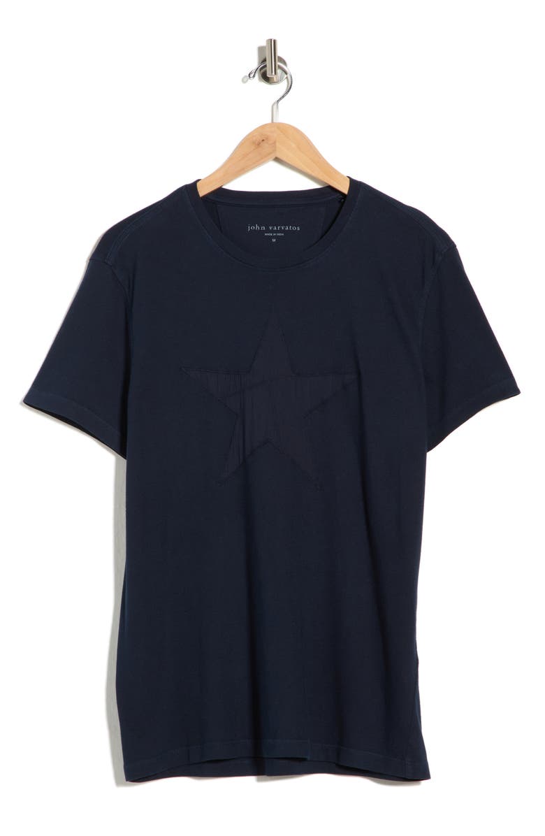 John Varvatos Star Embroidered Cotton T-Shirt, Main, color, 