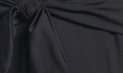 Sunshine 79 Solid V-plunge Halter One-piece Swimsuit In Black