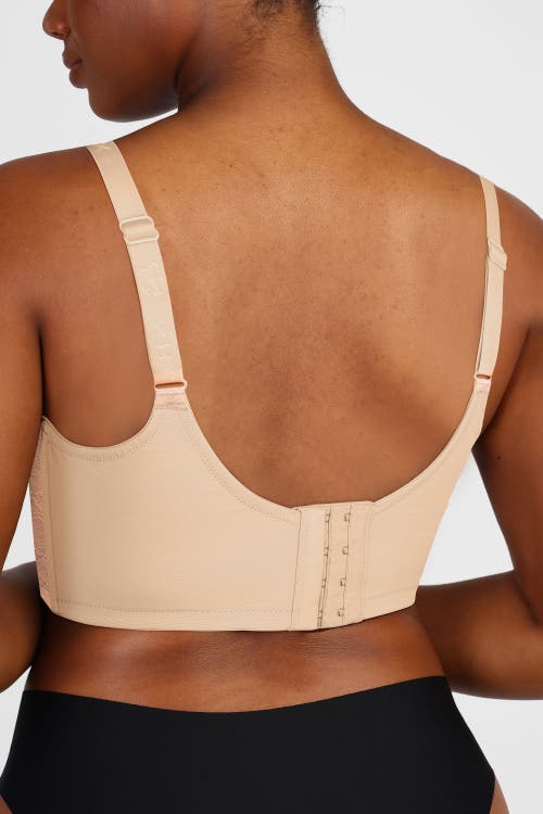 Shapellx Supportive Unlined Lace Underwired Bra In Khaki Beige