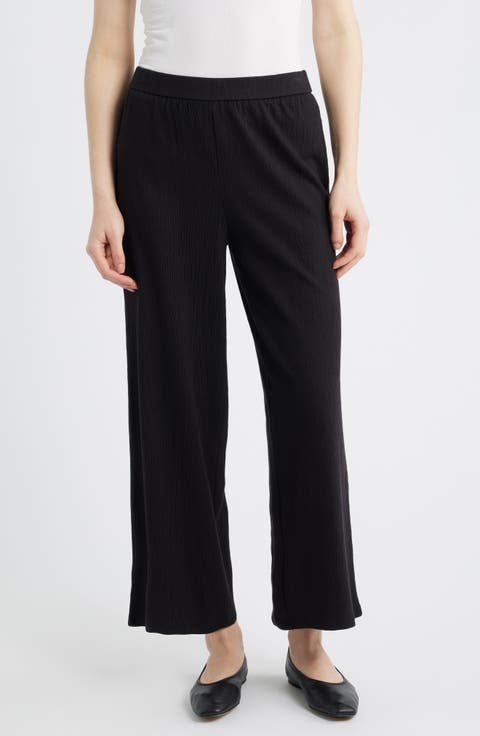Jersey Ankle Wide Leg Pants