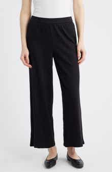 Eileen Fisher Jersey Ankle Wide Leg Pants