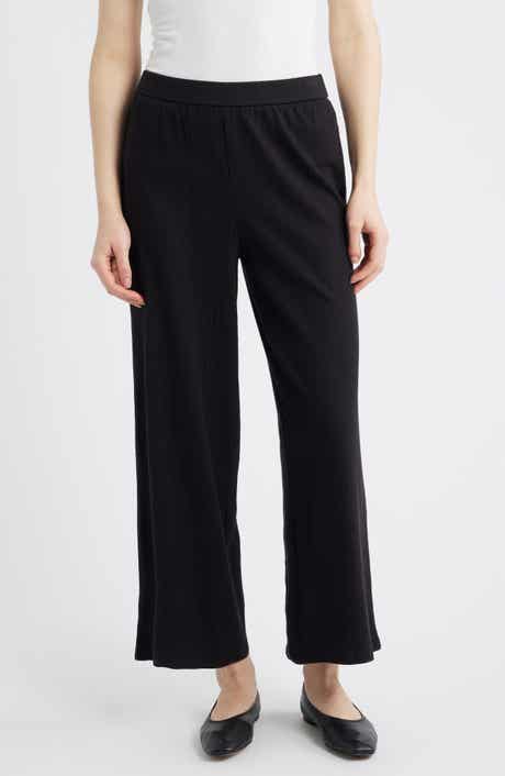 Eileen Fisher Jersey Ankle Wide Leg Pants