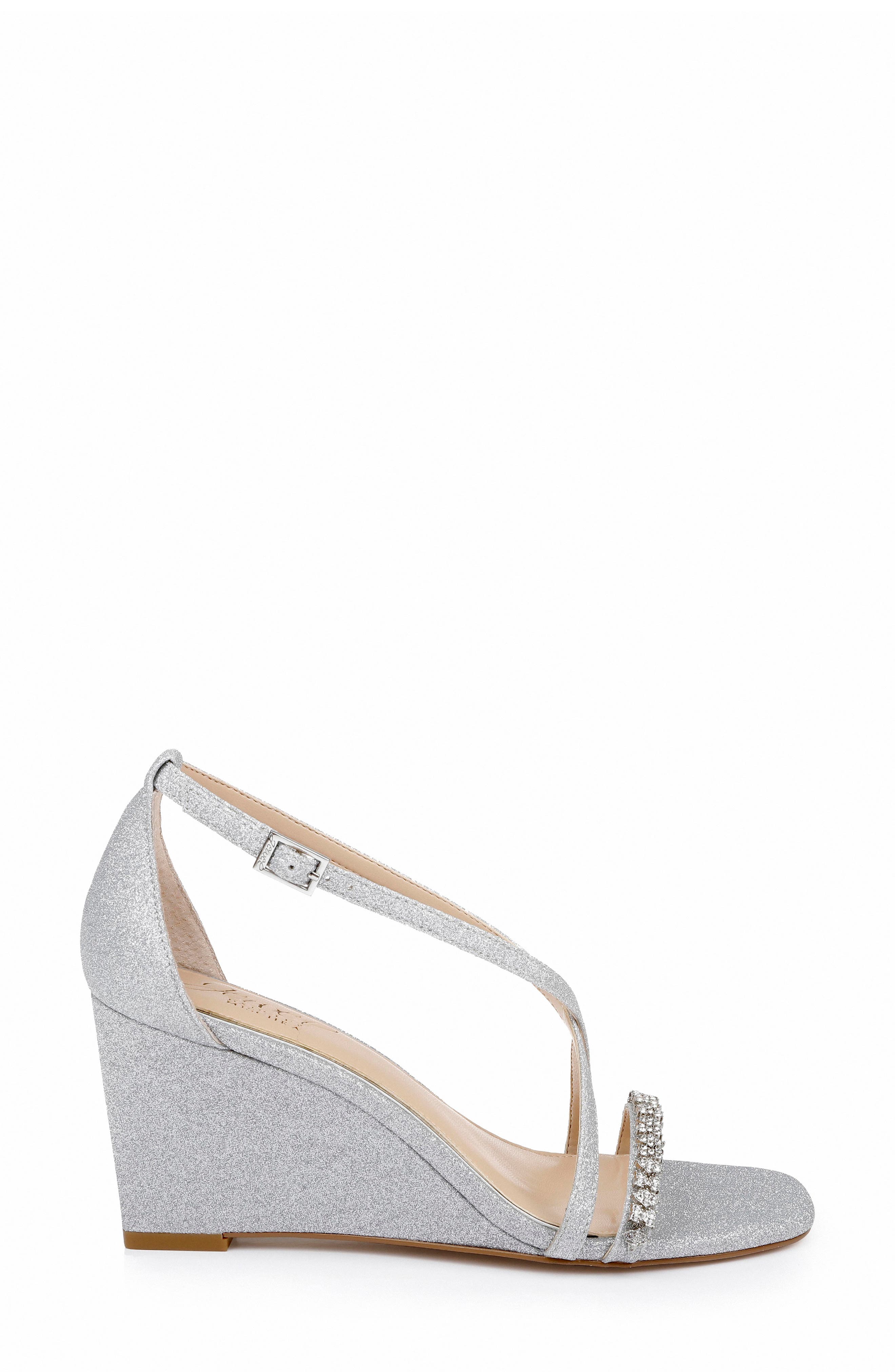 Jewel Badgley Mischka Adelynn Wedge Sandal, Alternate, color, 