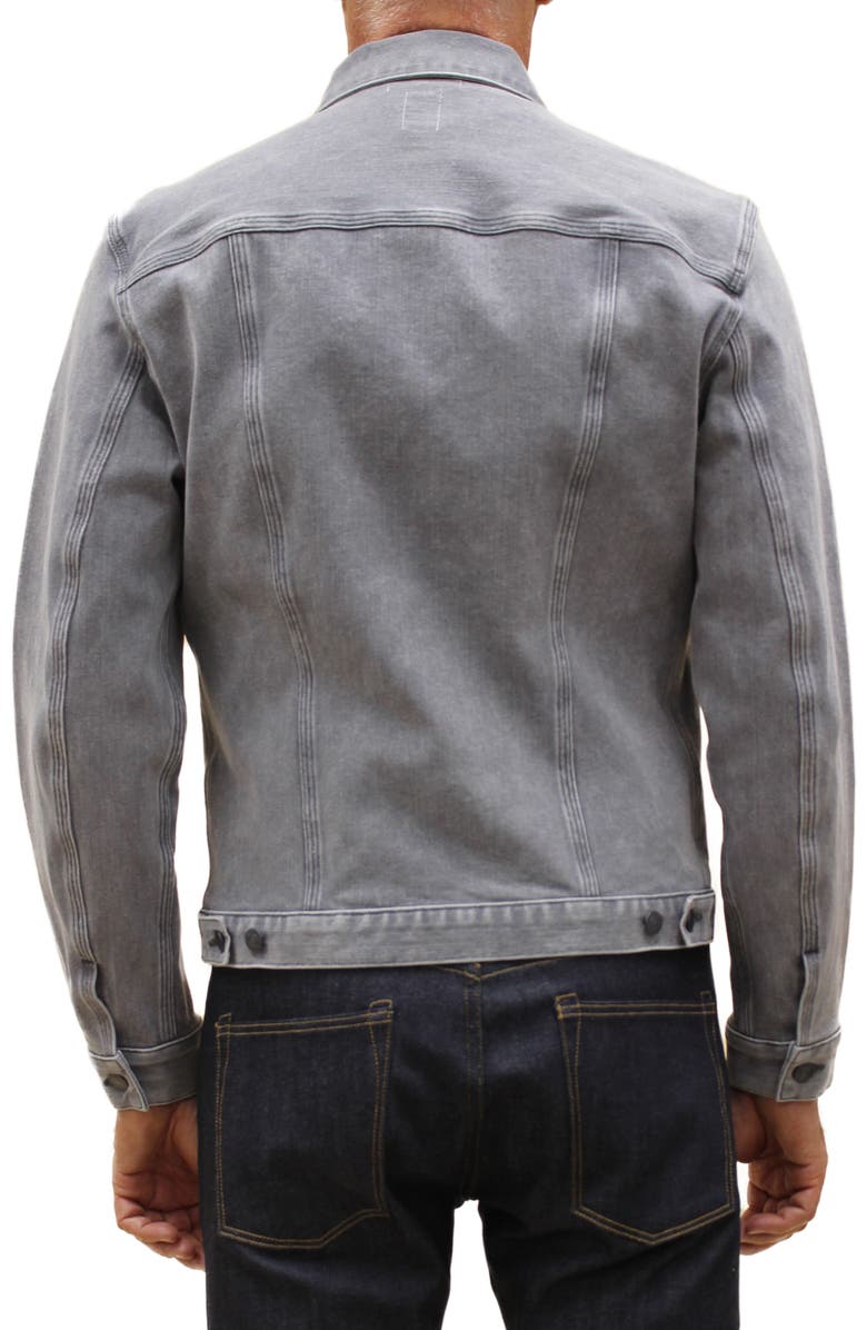 HIROSHI KATO Men's Stretch Denim Jacket, Alternate, color, Gray