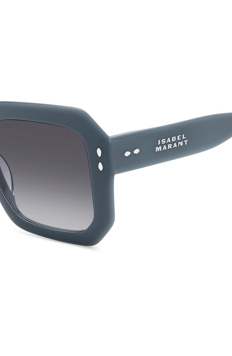Isabel Marant 53mm Gradient Rectangular Sunglasses, Alternate, color, Grey/ Grey Azure