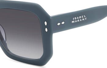 53mm Gradient Rectangular Sunglasses