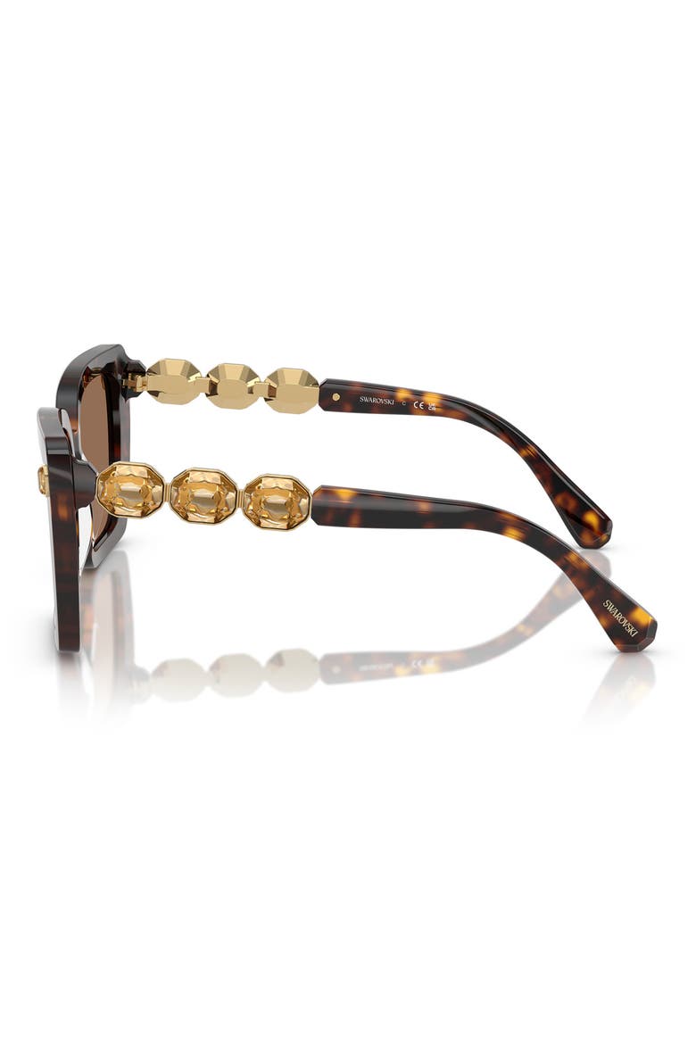 55mm Square Sunglasses, Alternate, color, HAVANA