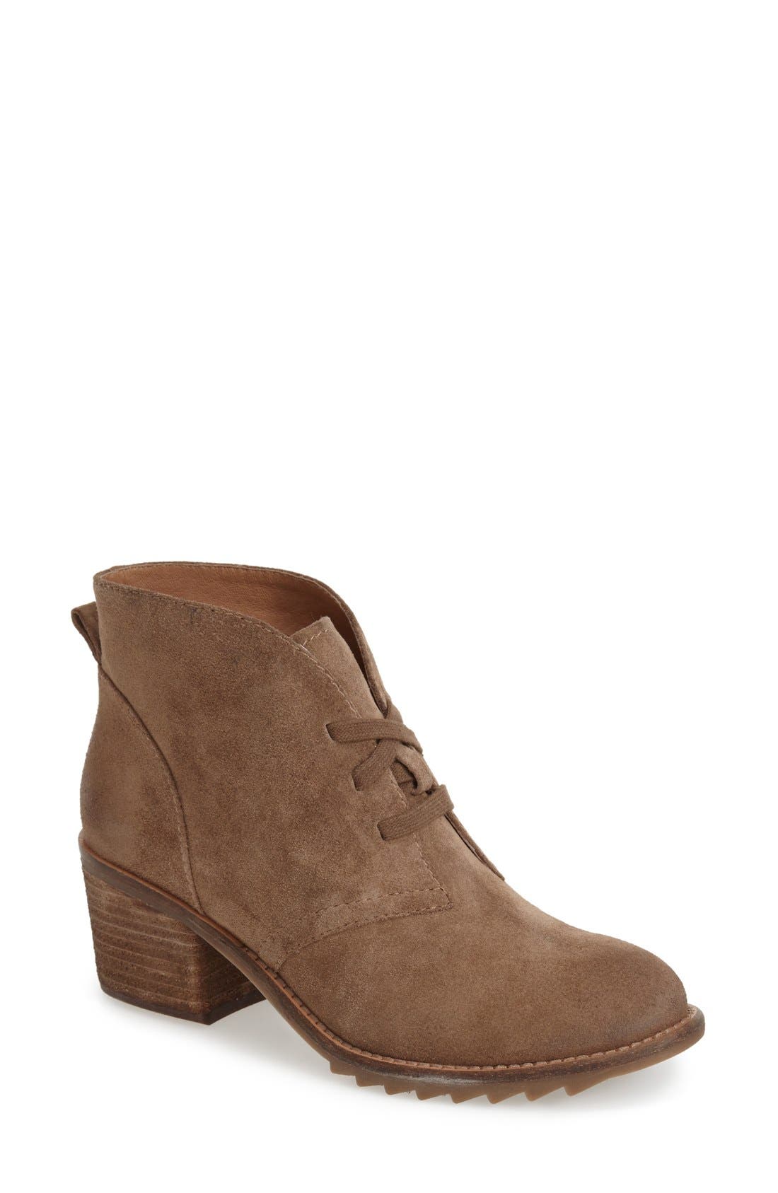 'Gia' Bootie (Women), Main, color, NEW TAUPE SUEDE