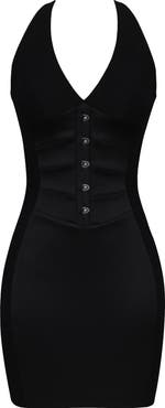 HOUSE OF CB Lia Halter Neck Corset Minidress