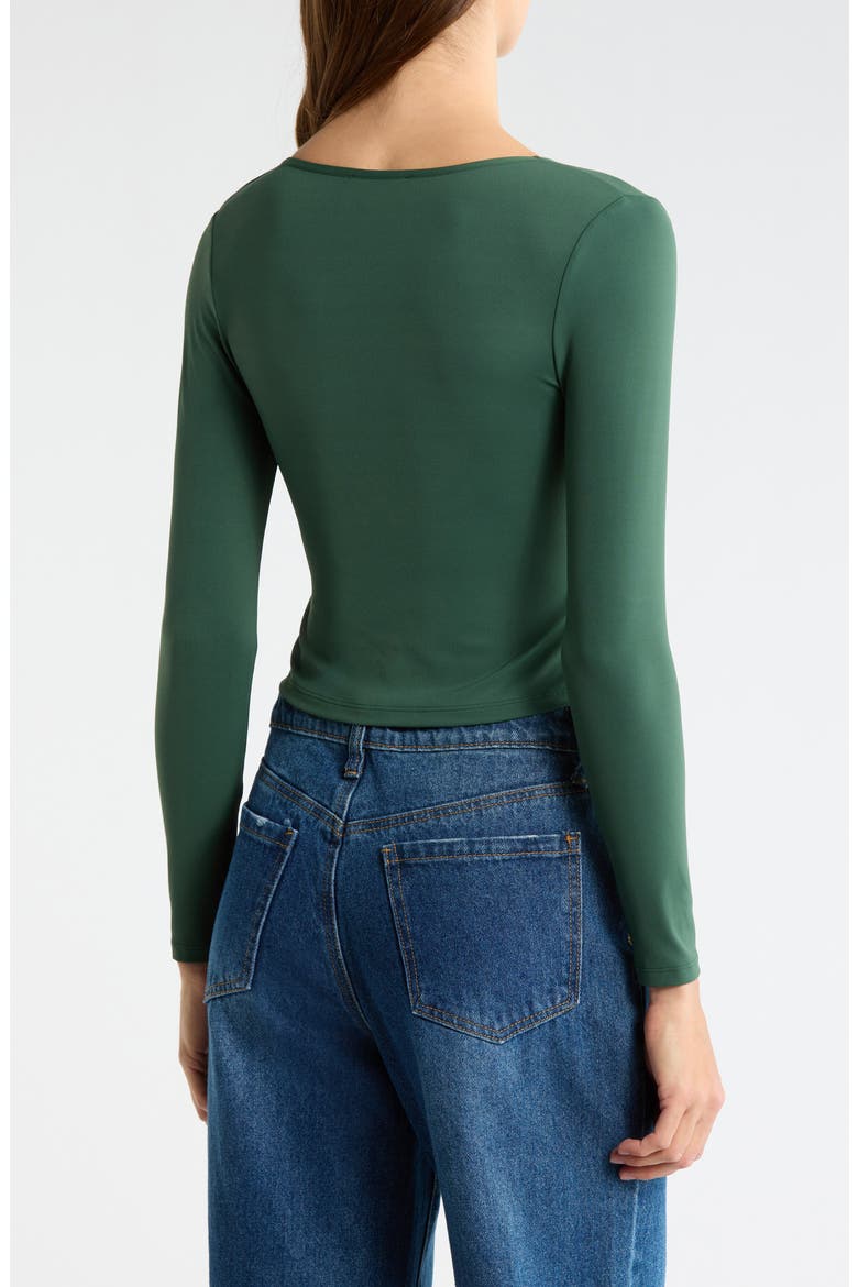 Gianna V-Neck Top, Alternate, color, GREEN