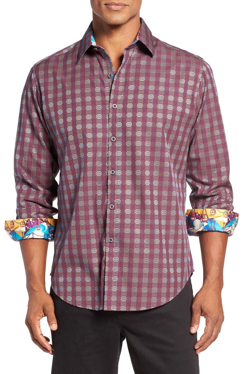 Robert Graham Gideon Classic Fit Sport Shirt, Main, color, 
