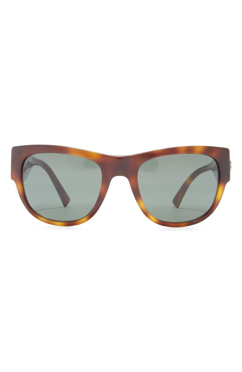 Versace 55mm Square Sunglasses, Main, color, Havana