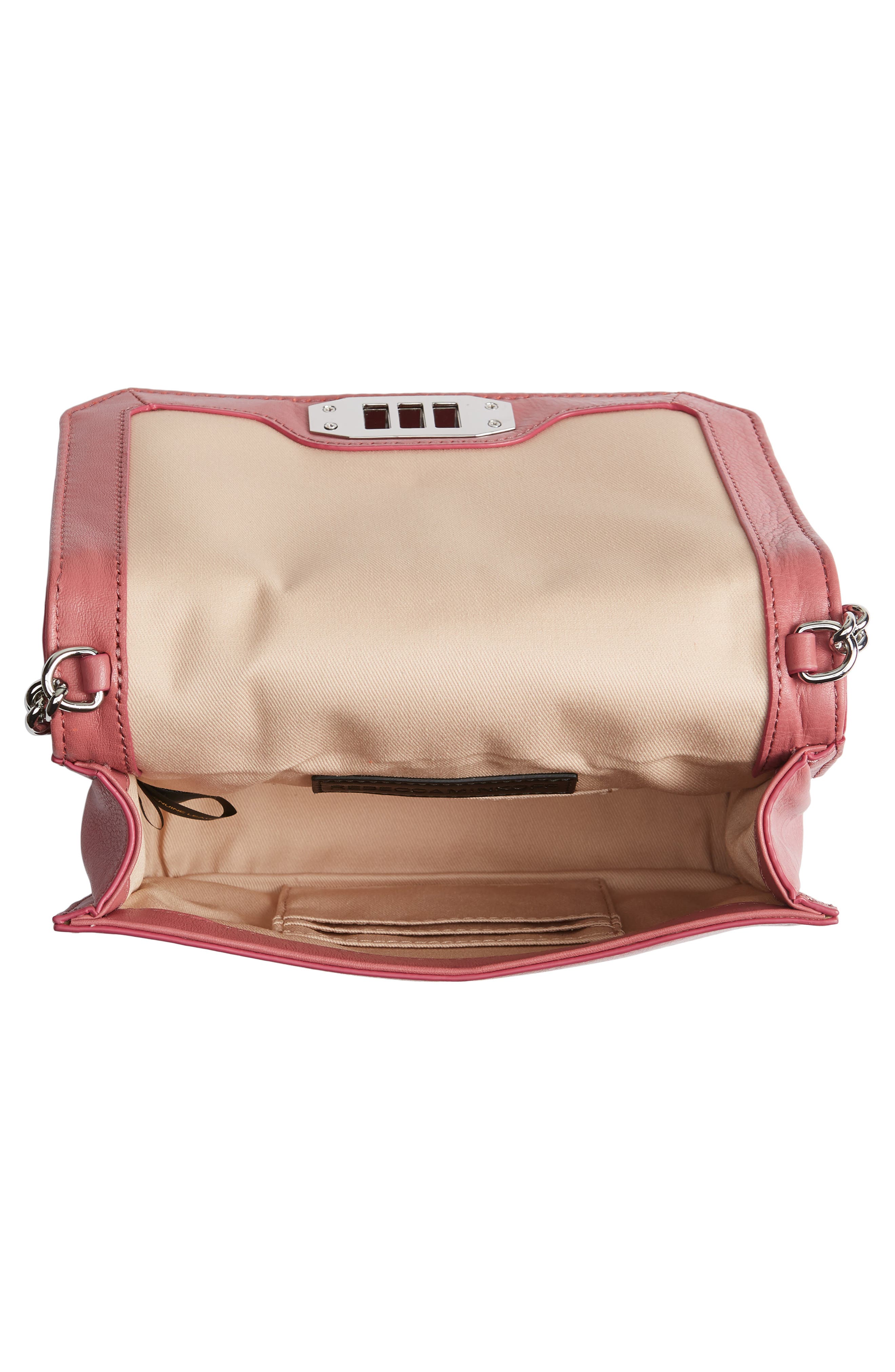 Rebecca Minkoff Small Love Chevron Quilted Leather Crossbody Bag, Alternate, color, 