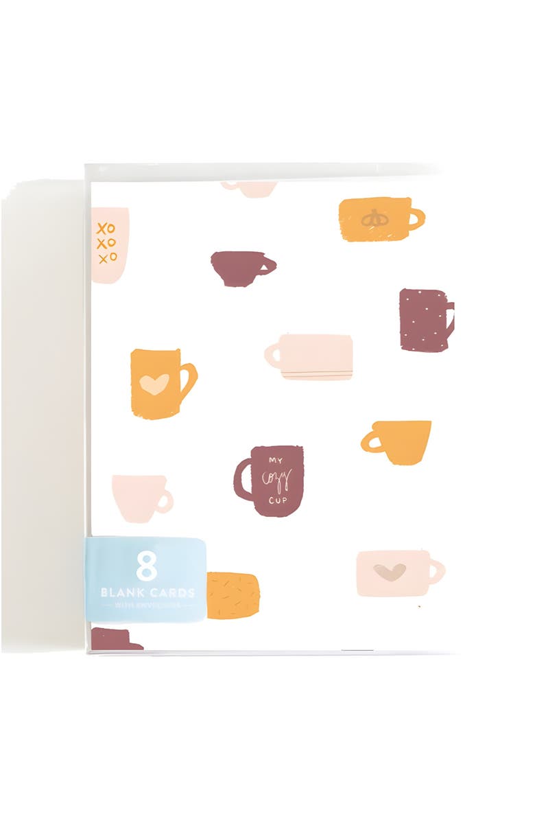 Joy Paper Co. Fall Coffee Boxed Greeting Card Set, Alternate, color, Light Pink Envelopes