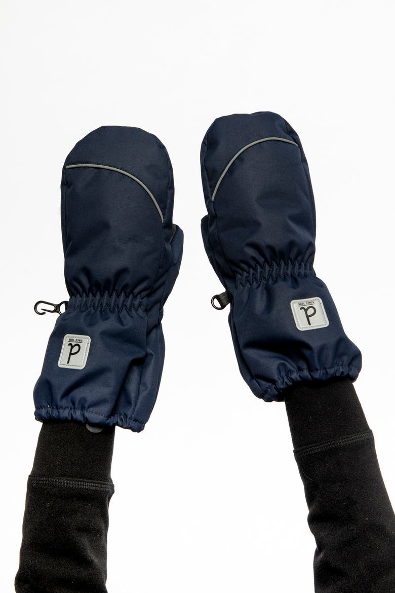 Play Rubberized Waterproof Palm Winter Mittens, Alternate, color, Navy Blue