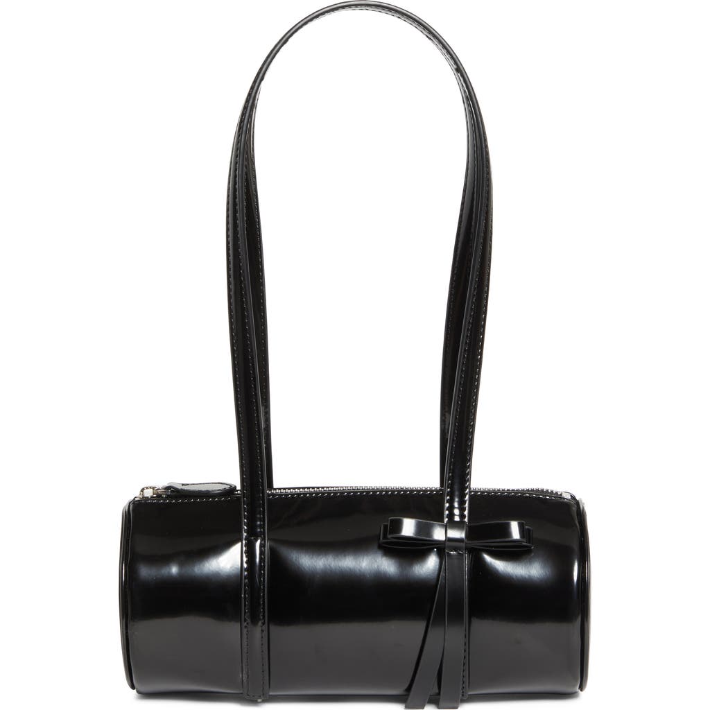 Sandy Liang Pencil Case Leather Handbag In Black