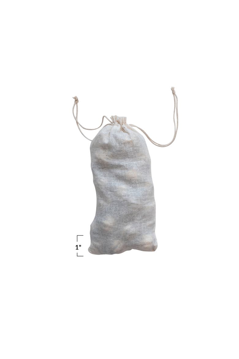 Embossed Mercury Glass Ornaments in Muslin Bag, Set of 36, Alternate, color, Antique Silver
