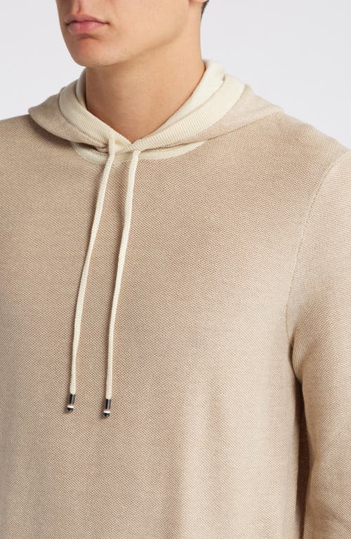 Hugo Boss Boss Trapani Mesh Sweater Hoodie In Open White